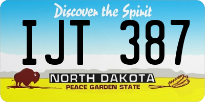ND license plate IJT387