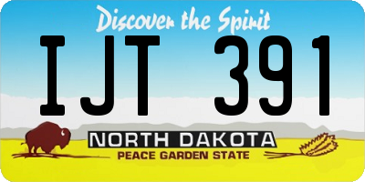 ND license plate IJT391