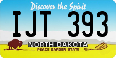 ND license plate IJT393