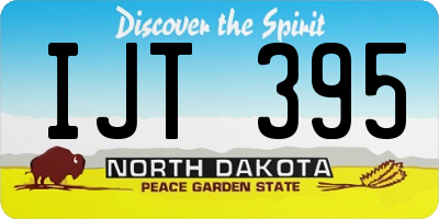 ND license plate IJT395