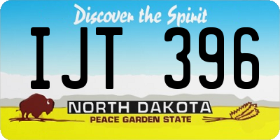 ND license plate IJT396