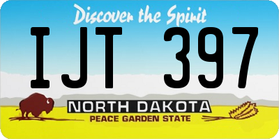 ND license plate IJT397