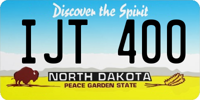 ND license plate IJT400