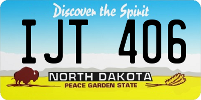 ND license plate IJT406
