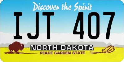 ND license plate IJT407
