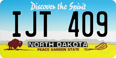 ND license plate IJT409