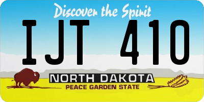 ND license plate IJT410
