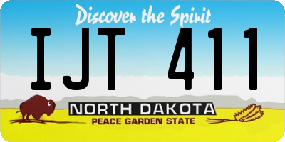 ND license plate IJT411