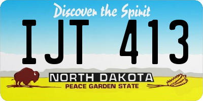 ND license plate IJT413