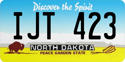 ND license plate IJT423