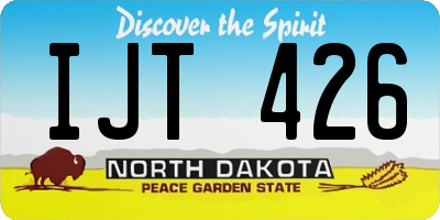 ND license plate IJT426