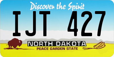ND license plate IJT427