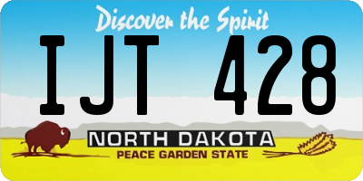 ND license plate IJT428