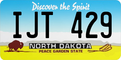 ND license plate IJT429