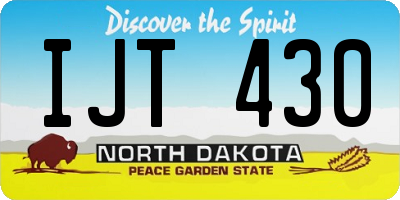 ND license plate IJT430