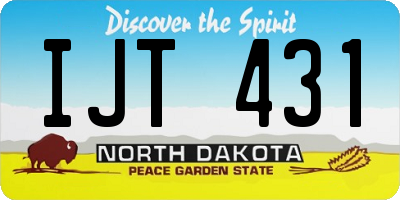 ND license plate IJT431