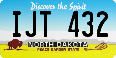 ND license plate IJT432