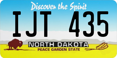 ND license plate IJT435