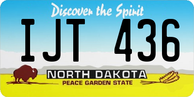 ND license plate IJT436