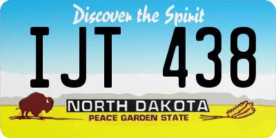 ND license plate IJT438