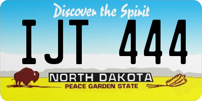 ND license plate IJT444