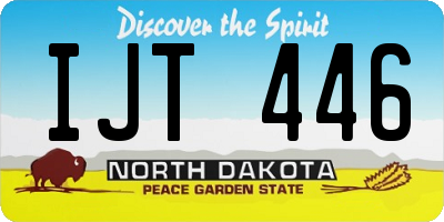 ND license plate IJT446