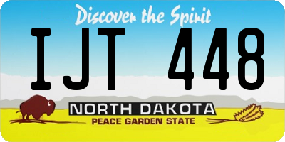 ND license plate IJT448