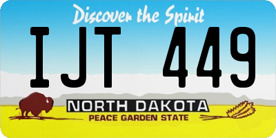 ND license plate IJT449