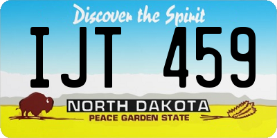 ND license plate IJT459