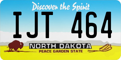 ND license plate IJT464