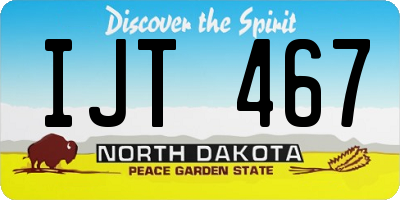 ND license plate IJT467