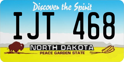 ND license plate IJT468
