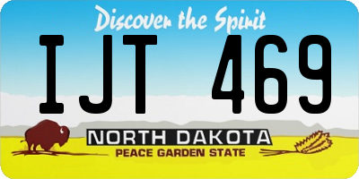 ND license plate IJT469