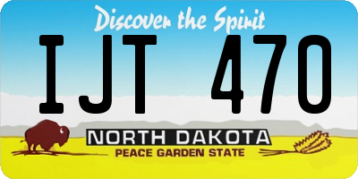 ND license plate IJT470