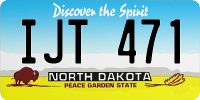 ND license plate IJT471
