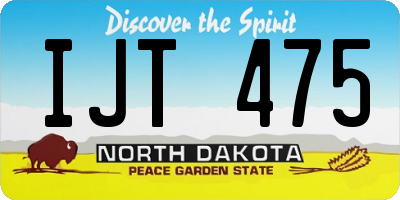 ND license plate IJT475