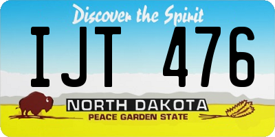 ND license plate IJT476