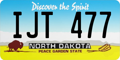 ND license plate IJT477