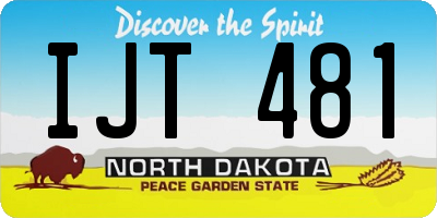 ND license plate IJT481