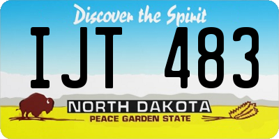 ND license plate IJT483