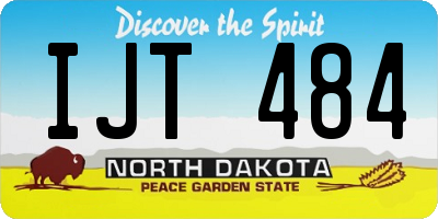 ND license plate IJT484