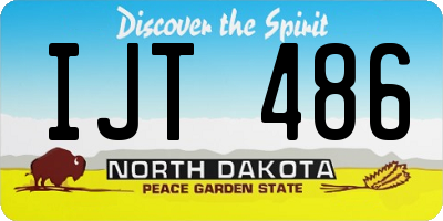 ND license plate IJT486