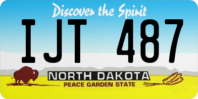 ND license plate IJT487