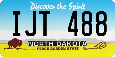 ND license plate IJT488
