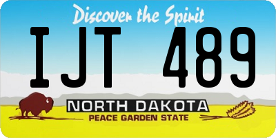 ND license plate IJT489