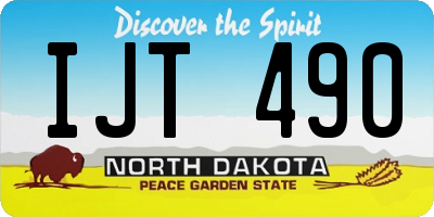 ND license plate IJT490