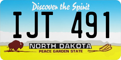 ND license plate IJT491