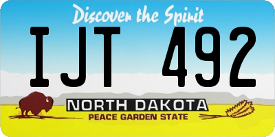 ND license plate IJT492