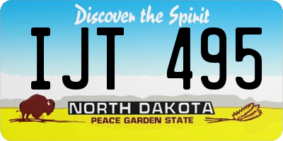 ND license plate IJT495