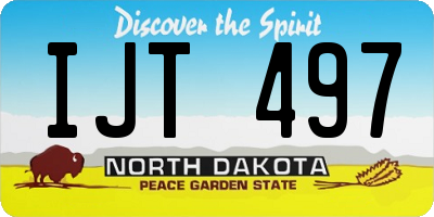 ND license plate IJT497